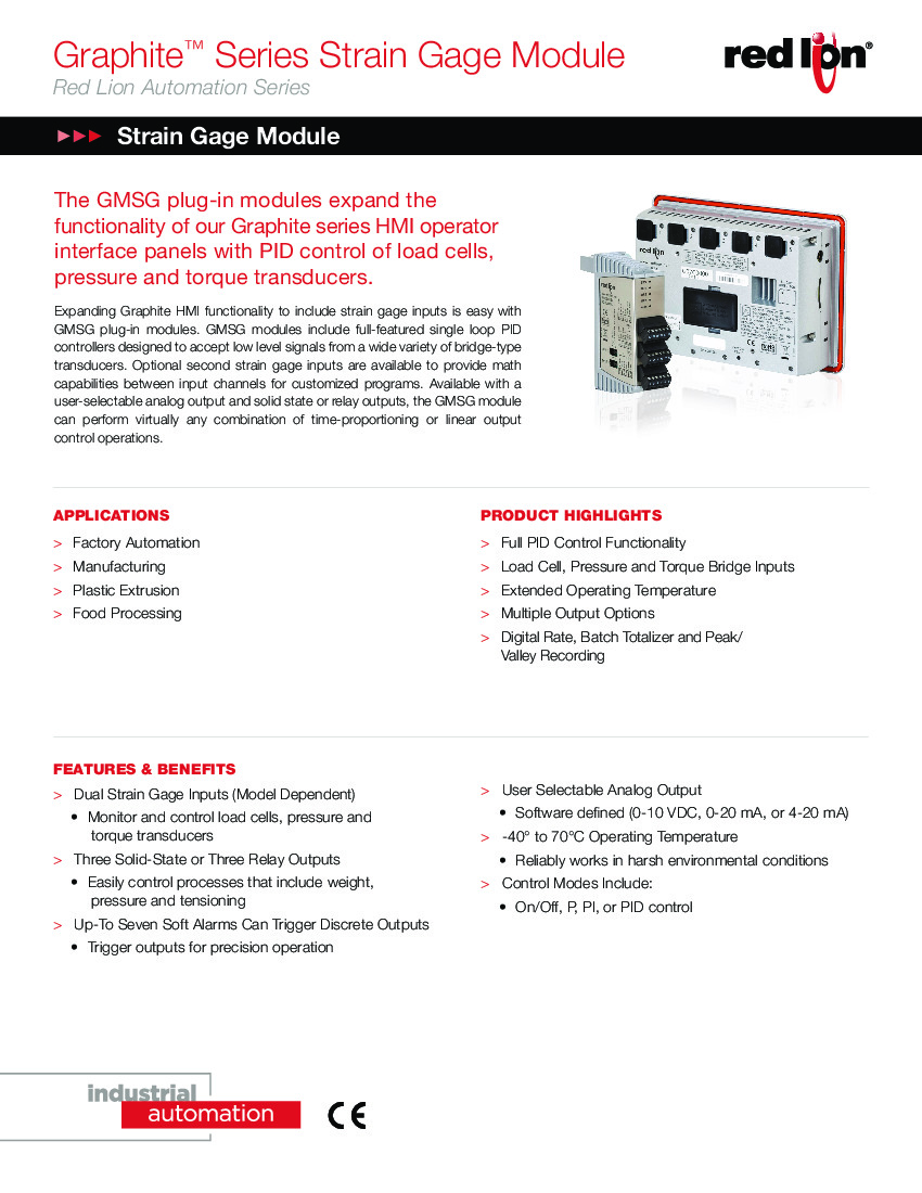 First Page Image of GMSG10S0 Strain Gage Module Data Sheet.pdf